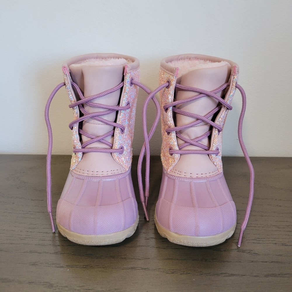 Wonder Nation Lavender Glitter Kids Boots
